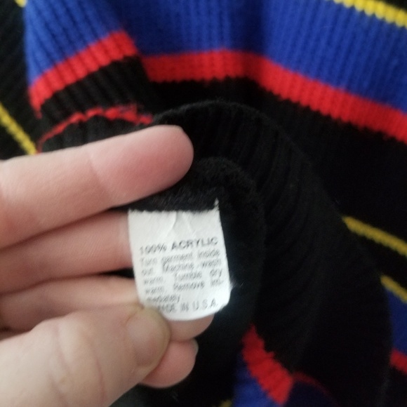 VTG CAMPUS Striped Sweater Coogi Style Size Medium - Picture 6 of 6